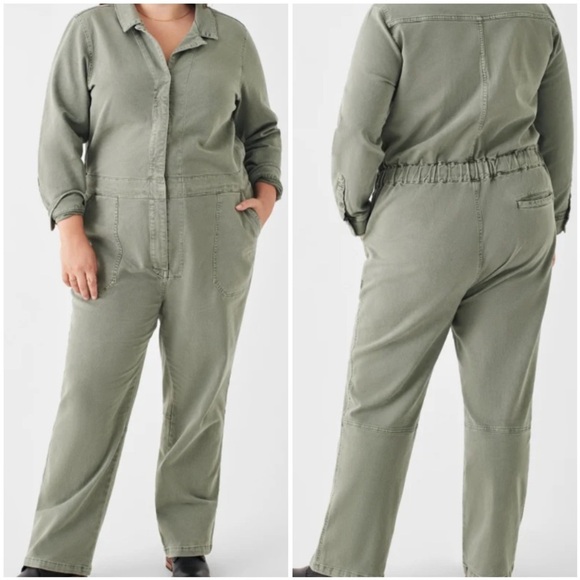 Faherty Overland Twill Jumpsuit in Olive Green Size XL NWT New - Picture 16 of 16
